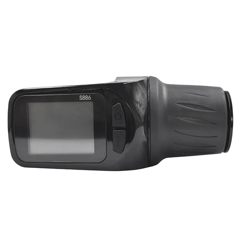 1 PCS 24V 36V 48V 60V S886 Ebike LCD Display Panel Adjust With Twist Throttle Fit For Electric Scooter Bicycle (SM Plug 6PIN)