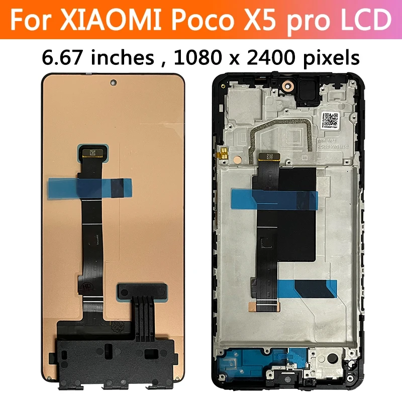 Écran LCD + Vitre Pour Xiaomi Poco X5 5G 6.67" Noir - Compatible Redmi Note 12