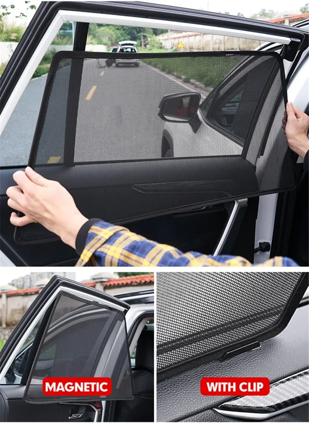 Custom Magnetic Car Window Sunshade For Honda Accord Sedan 10th Generation 2018-2022 Curtain Mesh Front Windshield Frame Curtain 4
