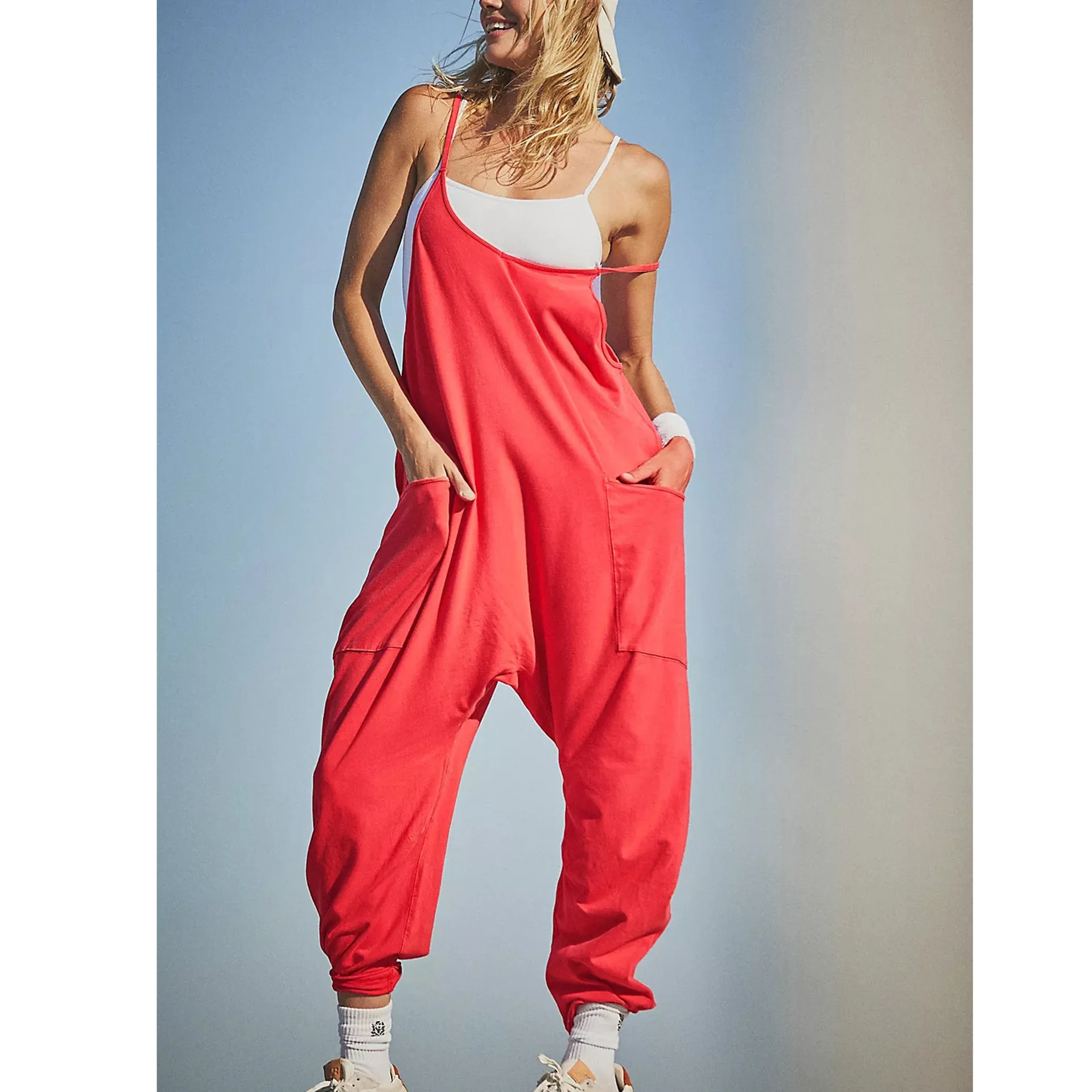 Cotton Jumpsuit Women, Casual Jumpsuit, Women’s overall,Spaghetti Strap  Jumpsuit