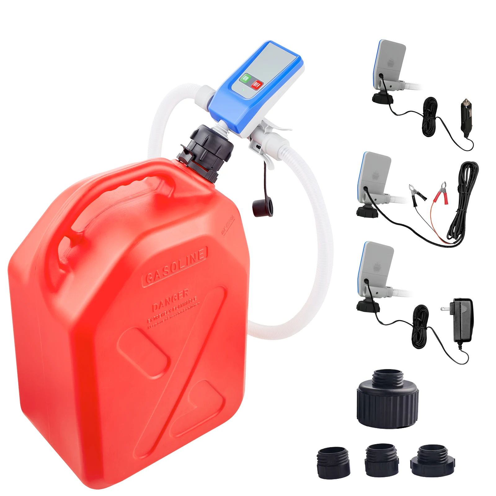 

Насос для перекачки топлива с автоматическим стоп-датчиком защиты от утечки, насос для перекачки шланга с адаптером для бака, портативный универсальный насос для жидкости