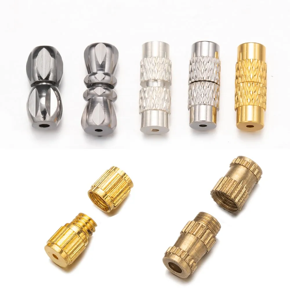 20 Stück Multi-Style-Säulen-Schraubverschlüsse, Fass-Schraubverschluss, Verbindungselemente, Verbinder, DIY-Armband, Halskette, Schmuckherstellung, Zubehör