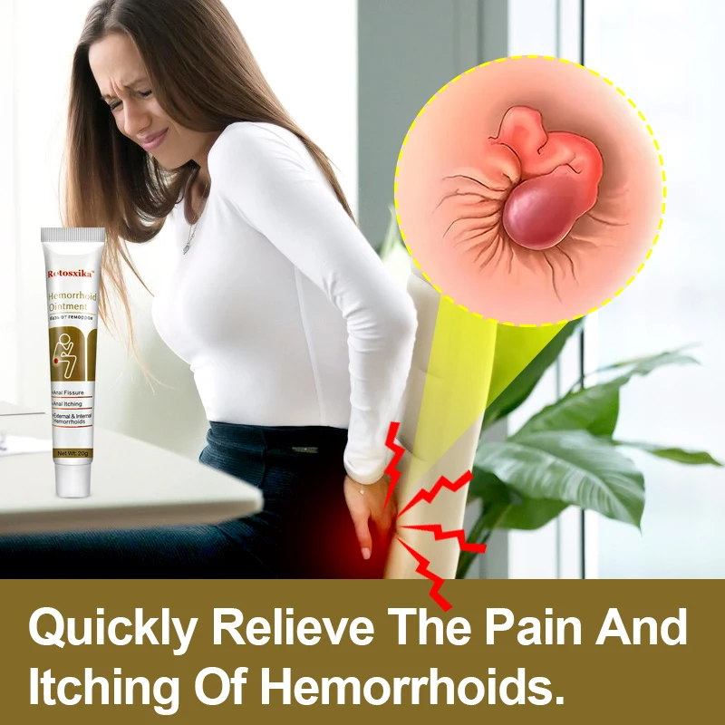 2Pcs Hemorrhoids Ointment Internal Piles External Anal Fissure Cream Relief Anal Pain Swelling Itch Chinese Medicine Cream A1956