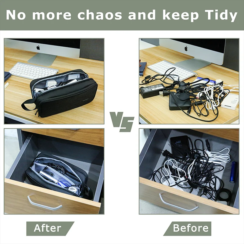 BAGSMART Cable Storage Multi-Function Digital Storage Bag Ipad