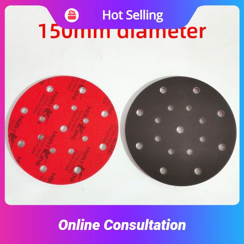 

Random Orbital Sander 6 Inch 17 Holes Sponge Circular Sandpaper Disc 150mm Automotive Sanding Block Car Body Sanding Sand Paper