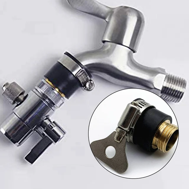 Érintse Meg A Csatlakozók Universal Csaptelep Adapterét Nem Szálakhoz, 1/2 Hüvelyk-3/4 Hüvelykes Jelenetekhez Kerti Garázs Konyhai Wc-K Stb. - Image 2