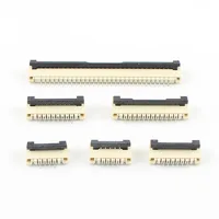 FPC FFC 1.0mm Pitch Cable Connector 4/6/8/10/12/16/20/24/26/30Pins Flip Flat Bottom Contacts 2