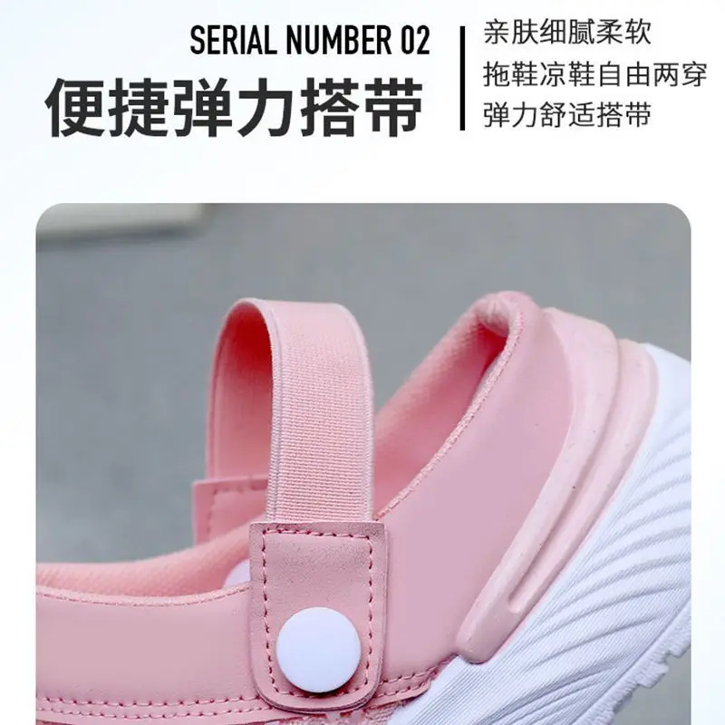 2024 New Women Mesh Lightweight Shoes Woman Slippers Wedge Shoes Female Breathable Sandals Thick Bottem Casual Half slippers