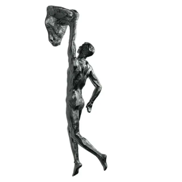 Athlète escalade homme résine fond tenture murale décoration Sculpture Statue chiffres créatif grimpeur Statue pendentif 5
