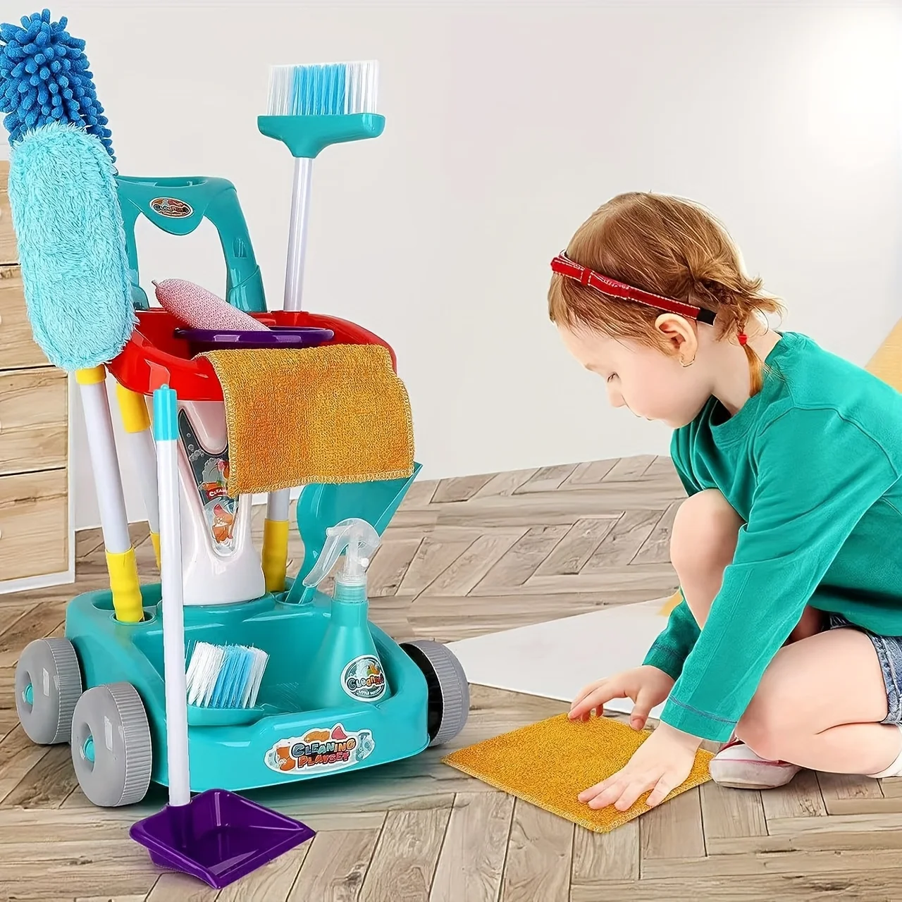 Kids pretend cleaning play set, interactive play set for boys and girls aged 3+, great birthday, Halloween and Christmas gift