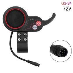 Enhanced Electric Scooter Dashboard with LCD Display and Thumb Throttle - 6 - Pin Multipurpose Accessory for Various Voltage Ranges (72V)