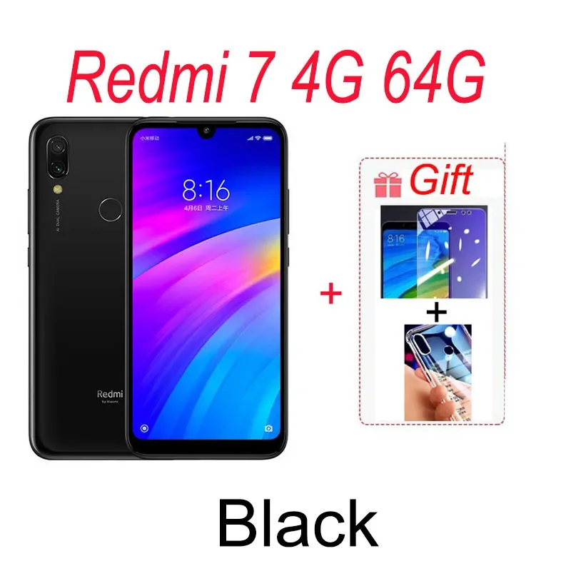 Original Xiaomi redmi 7 4GB 64GB Global Rom celular googleplay Fingerprint Octa-core 4G Smartphone 2