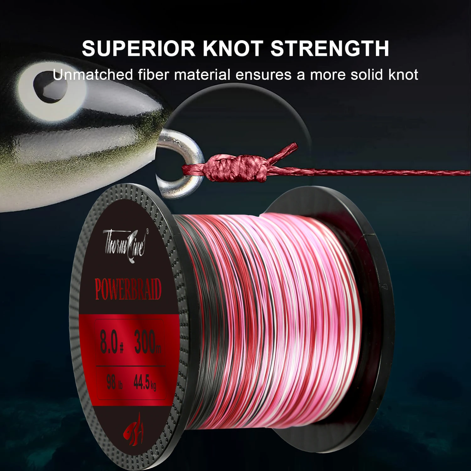 ThornsLine POWERBRAID 8-Fach Geflochtene PE-Schnur 1000M Hochfeste Multifilament-Angelschnur aus Japanischem Material für Meeresangeln – Detail 5