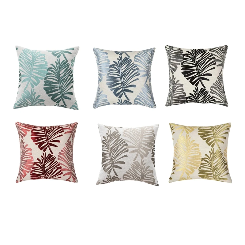 

45X45CM Leaves Plant Pattern Pillow Case Ins Style Leaf Decorative Pillowcases Cushion Covers For Home Decor