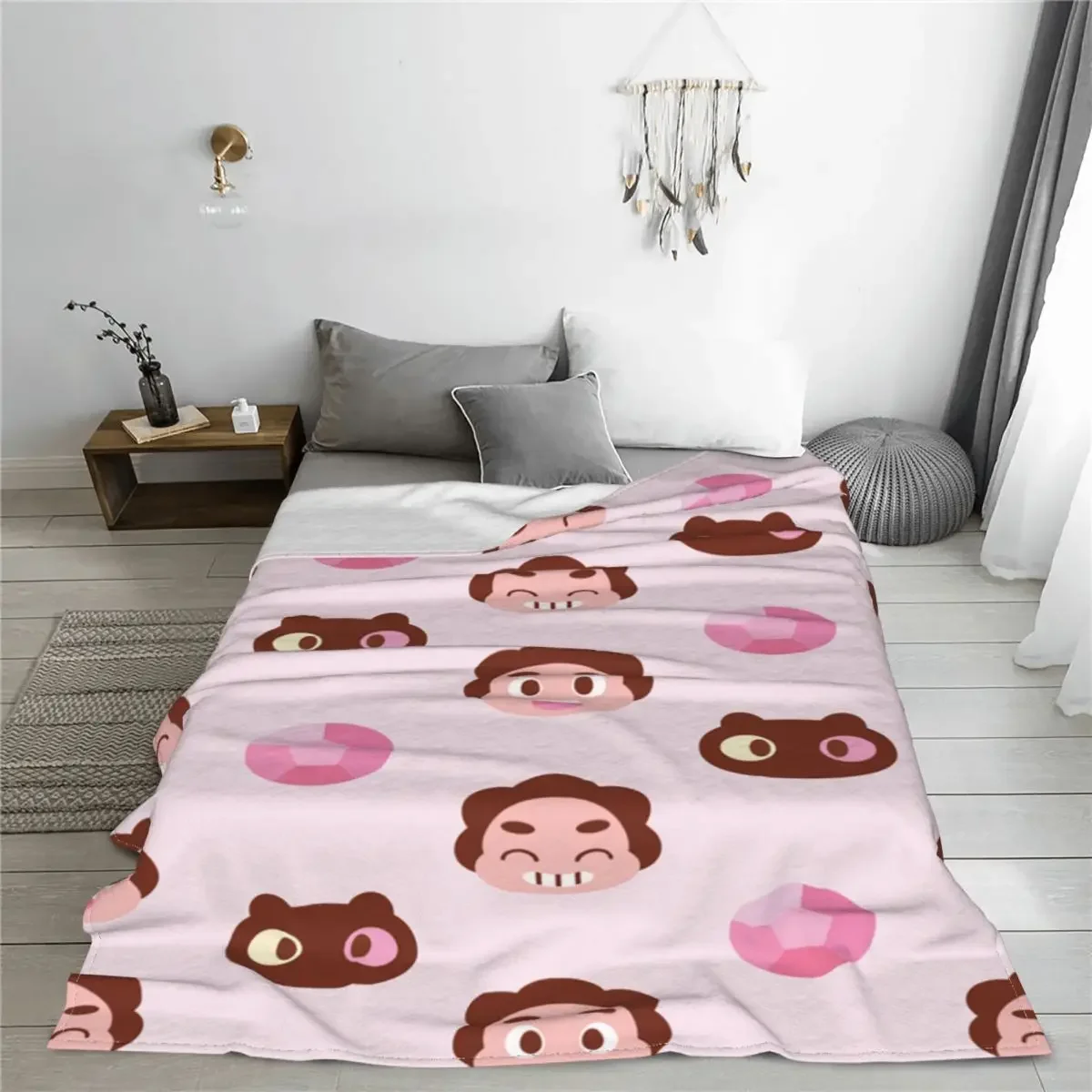 Steven Universe Cartoon Blankets Sofa Cover Flannel Summer Anime Lightweight Thin Throw Blankets for Bed Outdoor Bedspreads 3