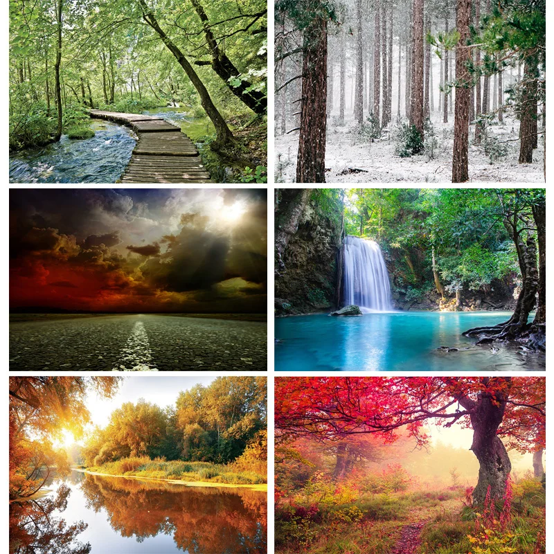 

SHUOZHIKE Natural Scenery Photography Background River Landscape Travel Photo Backdrops Studio Props 21922 ZLDT-04