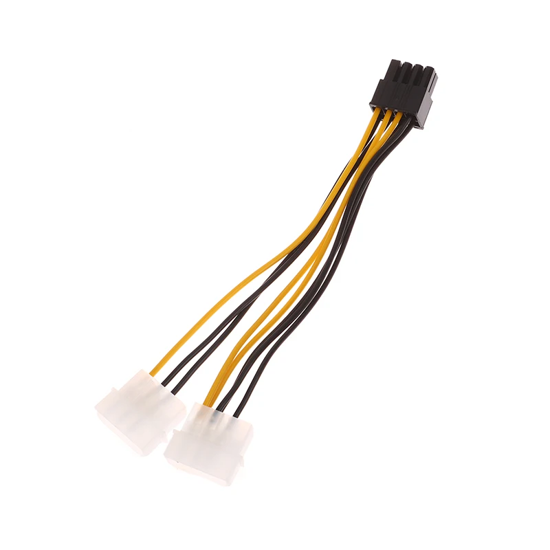 

1Pc 17cm Dual 4Pin To 8Pin Video Card Power Cord Y Shape 8 Pin PCI Express To Dual 4 Pin Graphics Card Power Cable