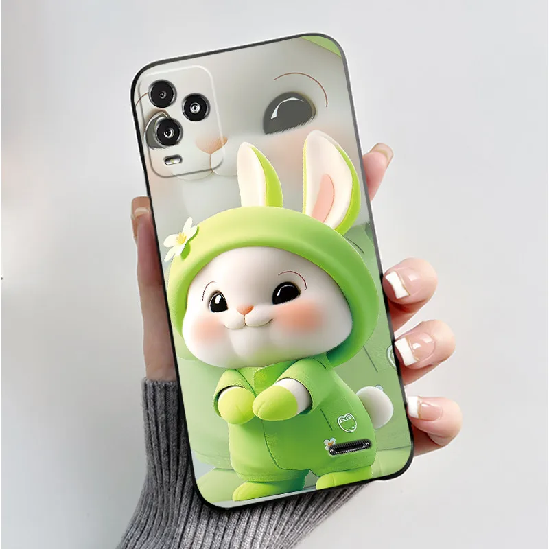 Aesthetic Dreamy Scenery Pattern Black Phone Case - Soft Shockproof Casing