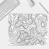 White Terrain Contoured Gaming mousepad Lengthened Extension Pad Terrain Desktop Pad Keyboard Mousepad 2mm thick non-slip base a 4