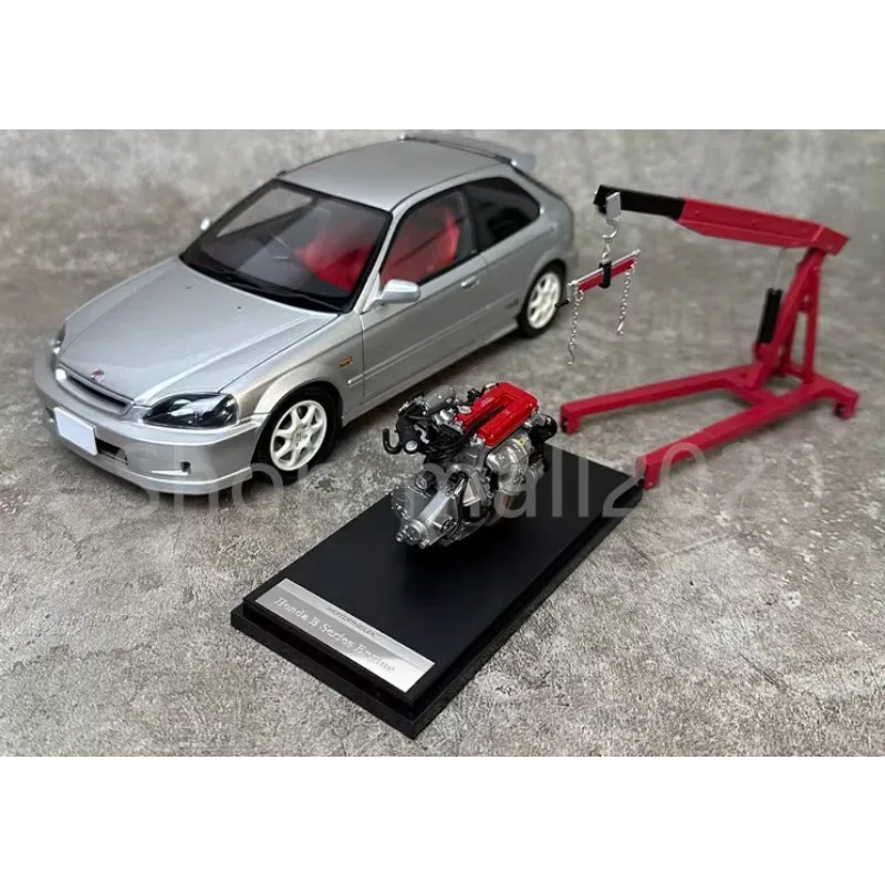 

MOTORHELIX 1/18 For Honda Civic Type R EK9-120 Alloy Static Diecast Car Model Black/Silvery Toys Gifts Hobby Display Collection