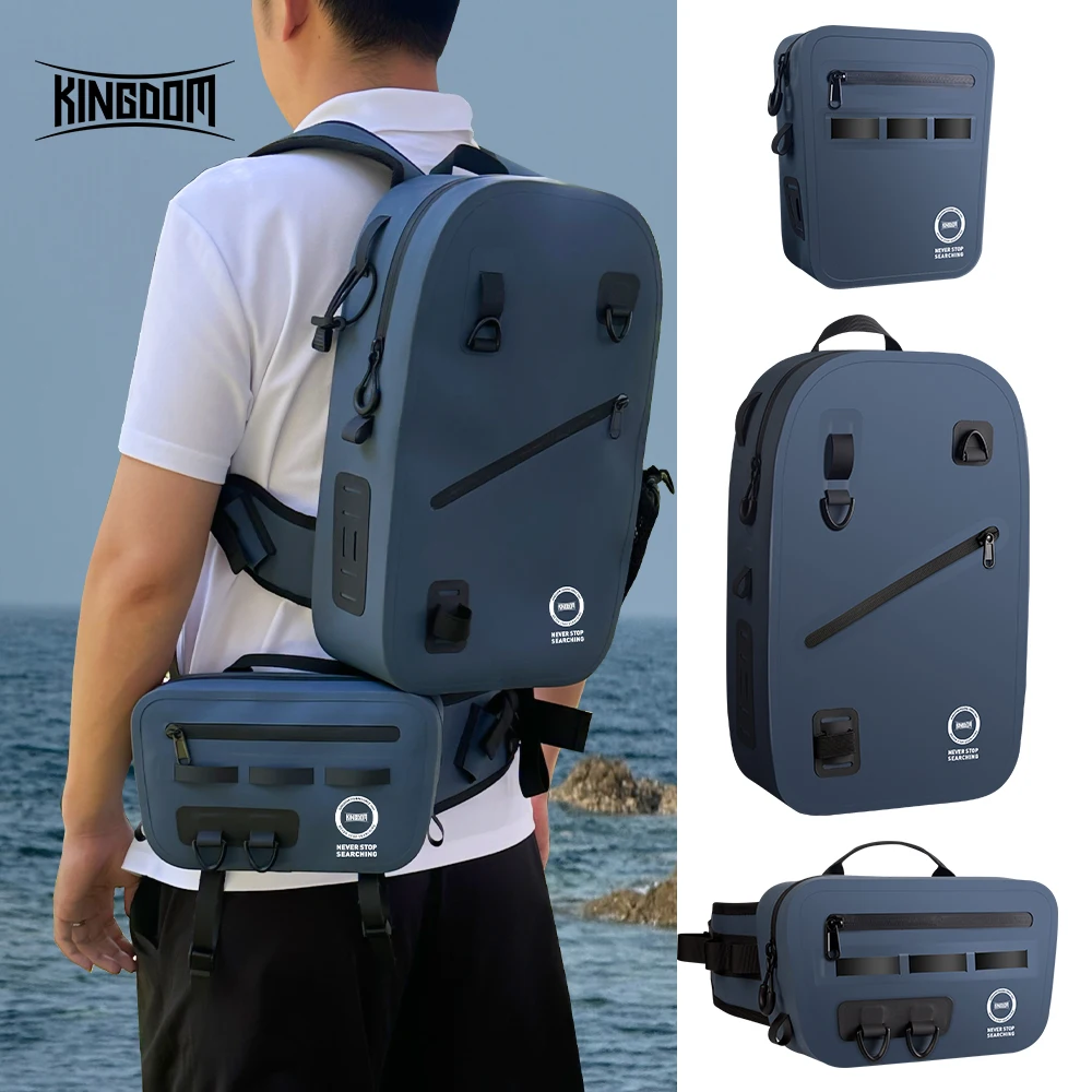 Sac de pêche étanche IPX8 multifonction grande capacité pour épaule, taille ou jambe