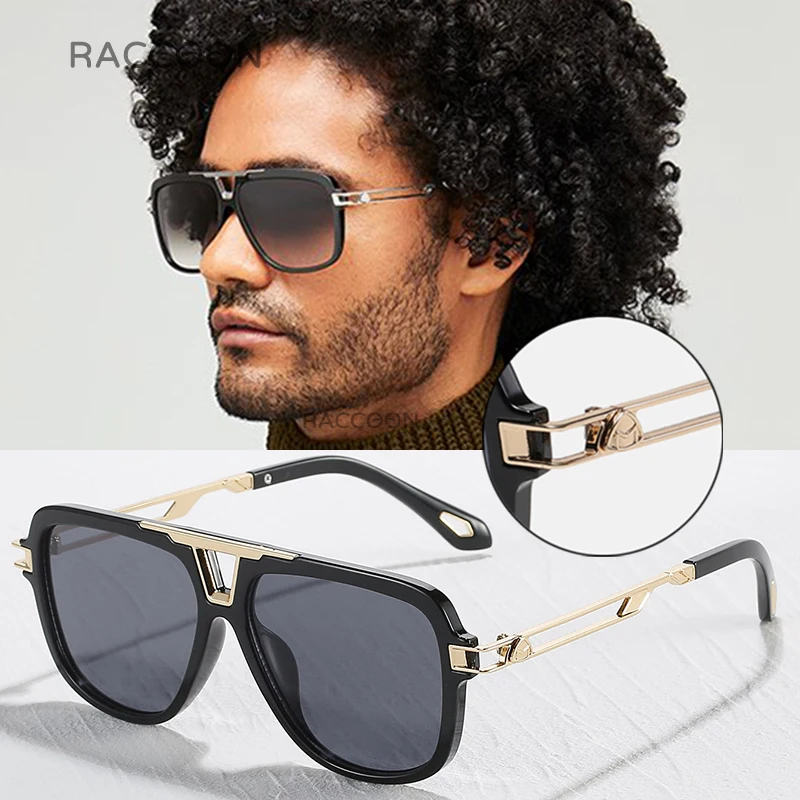 Retro Square Sunglasses UV400 Protection, Vintage Aviator Style