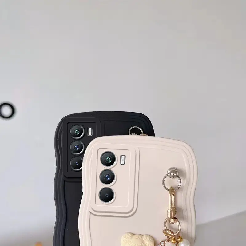 Cute 3d Bear Wave Liquid Silicone Phone Case For Samsung Galaxy_voghion.com