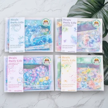 Quaderni di carta in materiale da 80 pezzi Quaderni di carta in misto pastello Farfalla Ombra Memo Journal Forniture per Scrapbooking