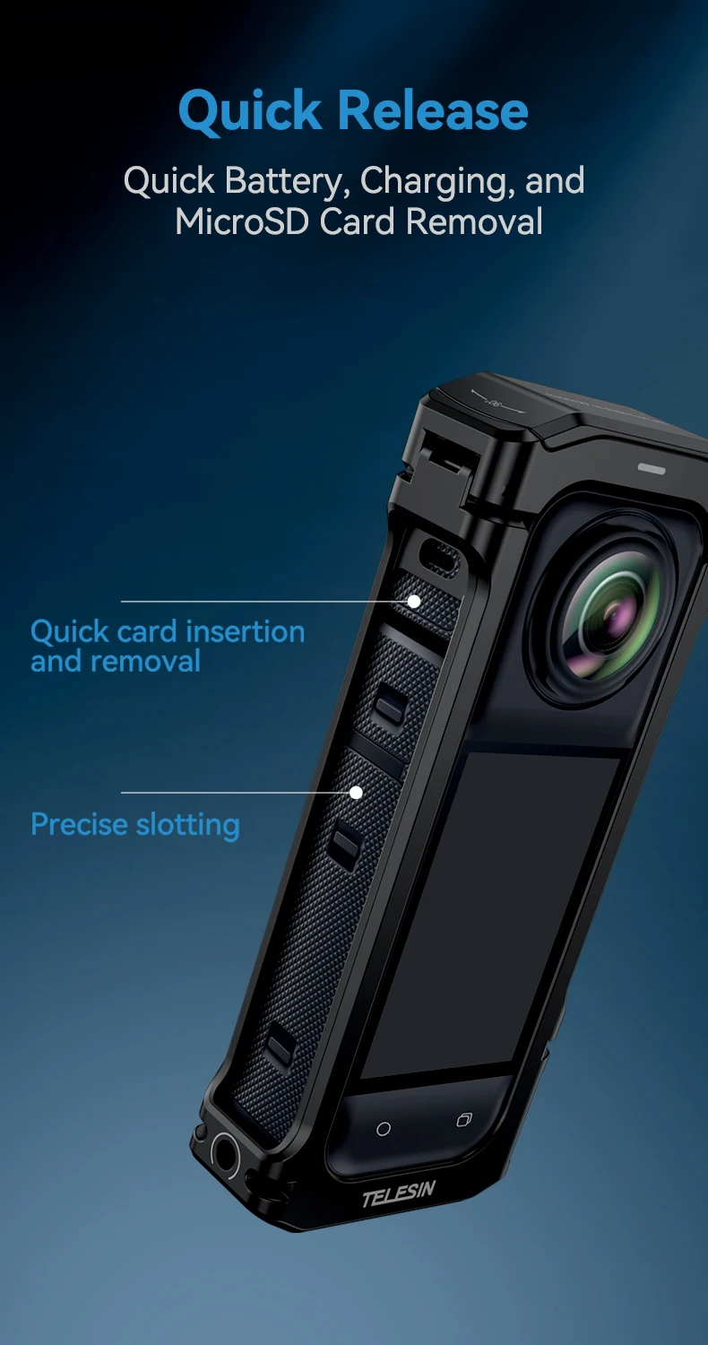Aluminium Alloy Frame Case For Insta 360 X4 Vertical shot Low Weight Protective