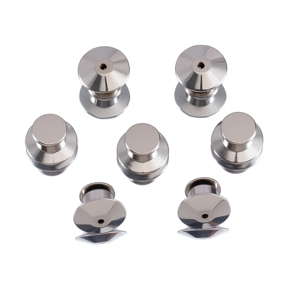 Uxcell 100Pcs Metal Pin Backs Spring Loaded Pin Keepers Locking Pin Keepers Locking Clasp Brown - View #3