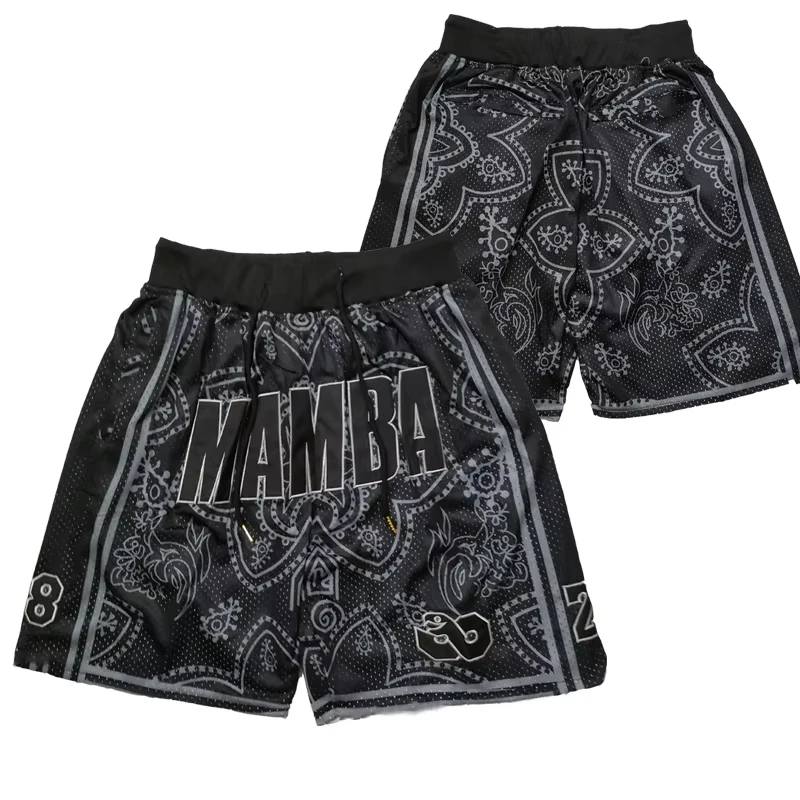 Men's classic basketball shorts 3D printed trendy men's fashionable casual basketball training shorts sports shorts