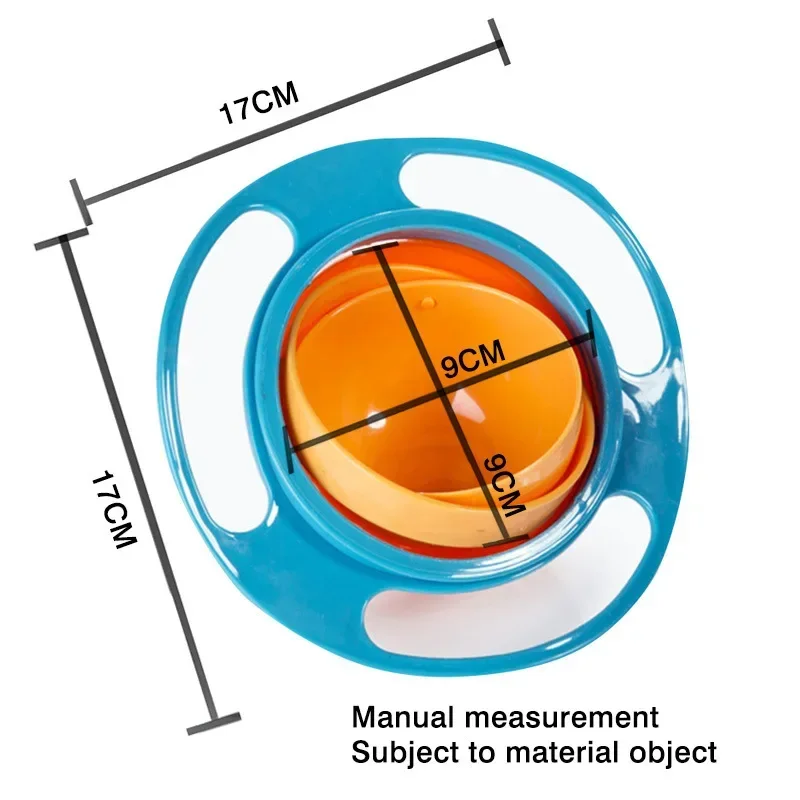 Rotary Feeding Bowl Practical Tableware Kids Universal Gyro Bowl 360 Rotate Spill-Proof Design Children Rotary Balance Solid Feeding Dishes Plate