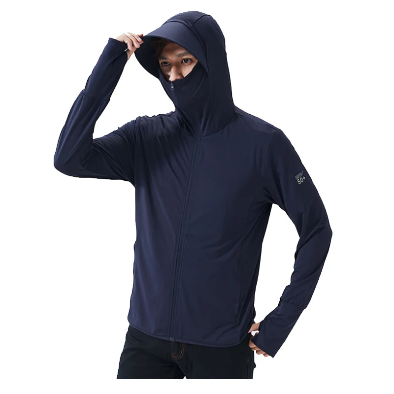 TRVLWEGO Summer Fishing Shirt UV Proof Quick Dry Thin Sunscreen UPF50+ Outwear Hooded Cycling Beach Clothes For Men Women fishing shirt