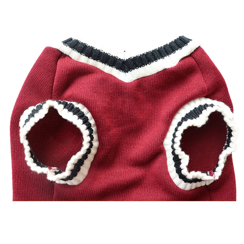 Pet Clothes Pet Cat Solid Costume Autumn Winter Christmas Sweater For Small Dogs Kitten Pullover Puppy Vest Clothes Kitty Jacket Outfits