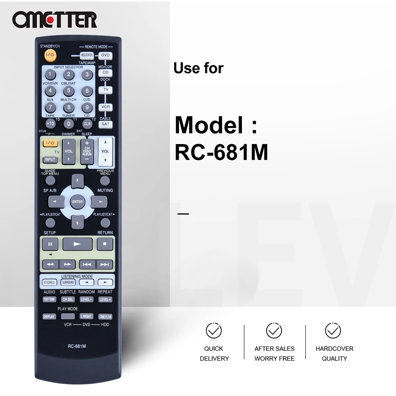 RC-681M For Onkyo Home Theater AV Receiver Remote Control HT-R550