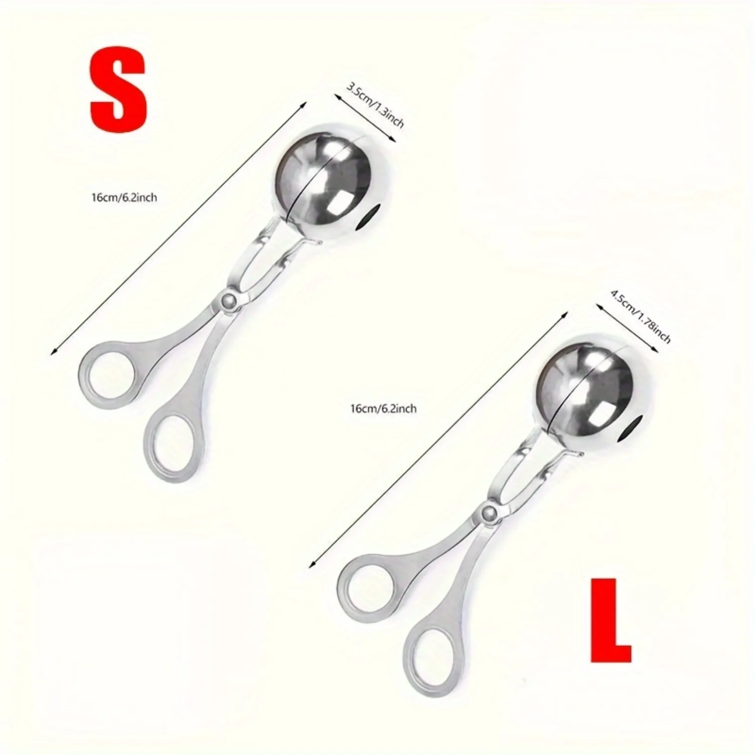 Multifunctional Stainless Steel Non-stick Meatball Maker with Tongs Kitchen Tool for Meatballs Cake Ice Cookies