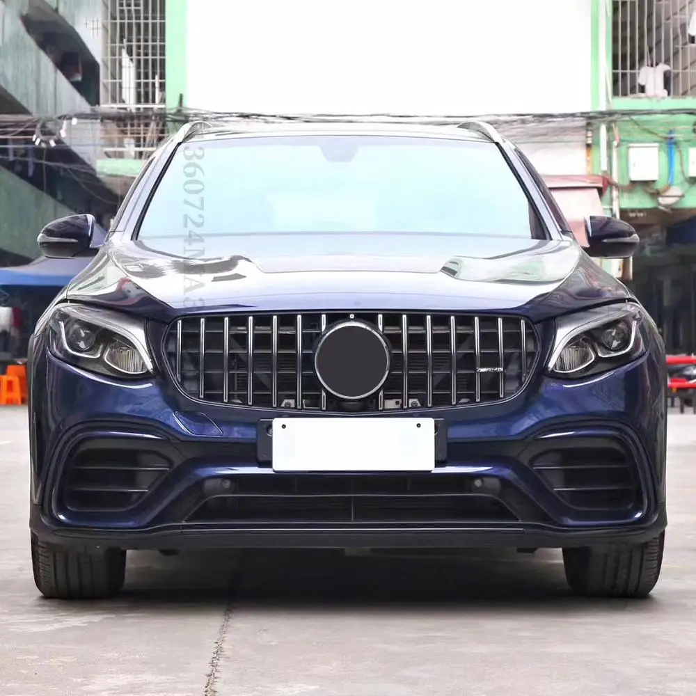 Replacement Part Diamond GT Style Front Inlet Mesh Bumper Grille Grid Grill Refit For Mercedes Benz GLC X253 2015-Tuning