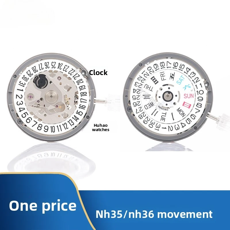 트렌디하고 정교한 NH35A NH36A 무브먼트, 완전 자동 기계식 무브먼트, 고급 시계 교체용, 세이코 무브먼트에 적합