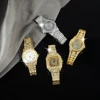 New Punk Men Watch Iced Out Diamond Sparkling Quartz Watches Fashion Hip Hop Classic Silver Color Watch Jewelry Men Women Gift 3