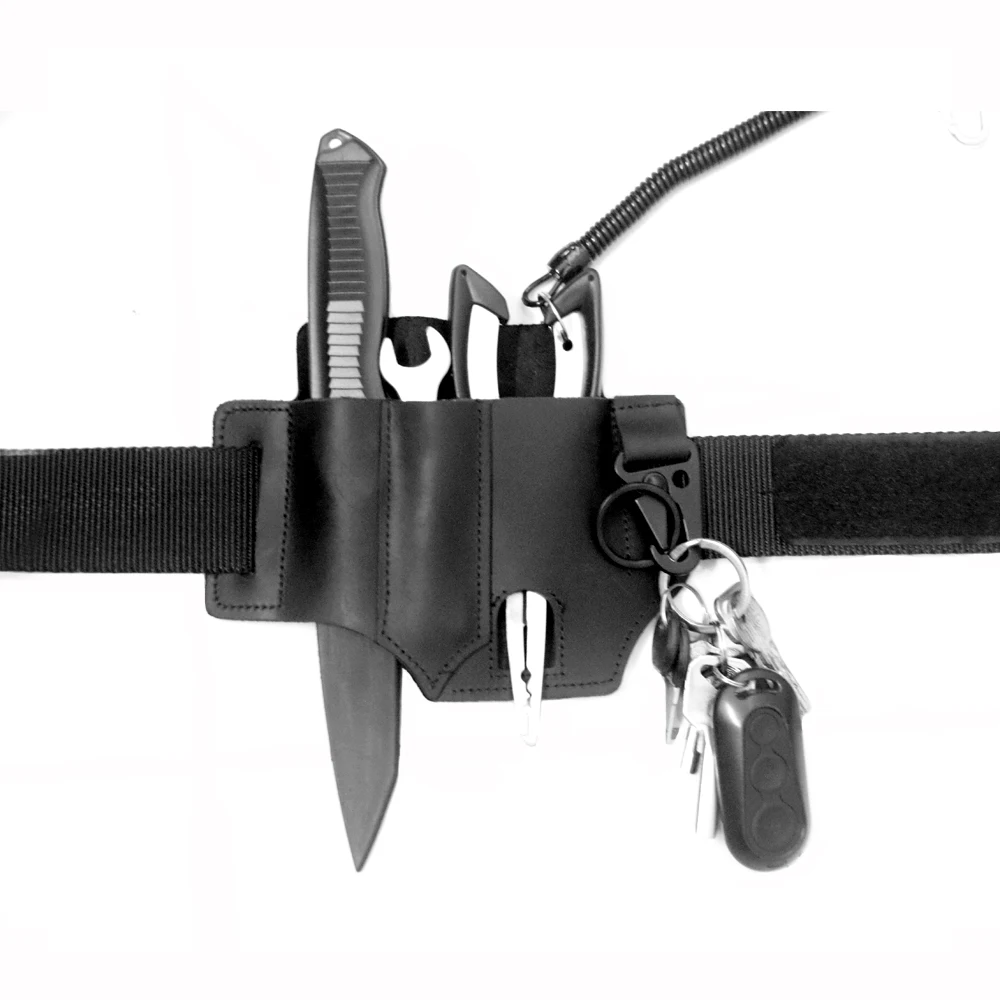 

Многофункциональный футляр для ремня, кожаный футляр для мужчин, карманный органайзер для повседневного использования, сумка для инструментов с держателем для ручки, брелок для ключей