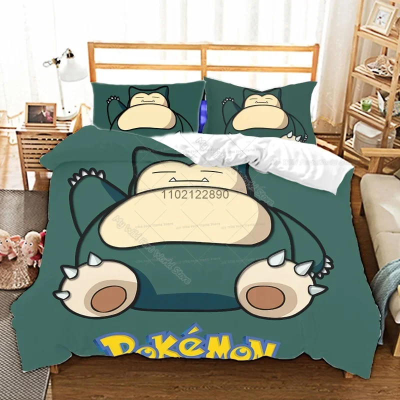 Pokemon カビゴン Snorlax Soft Duvet Cover Pillowcase Cartoon - Main Image
