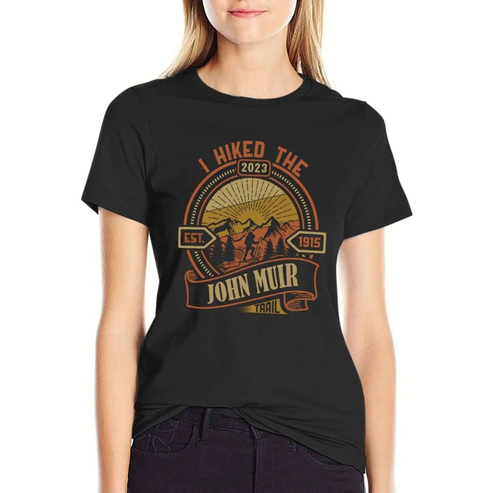 

I Hiked The John Muir Trail 2023 For Hikers and Backpackers T-shirt anime clothes tops western t shirts for Women
