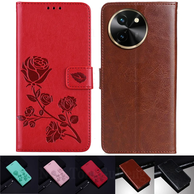 Vivo Y38 5G 용 지갑 플립 커버 가죽 케이스, Vivo Y38 5G 용 PU 가죽 휴대폰 가방 보호 홀스터, Fundas Coque