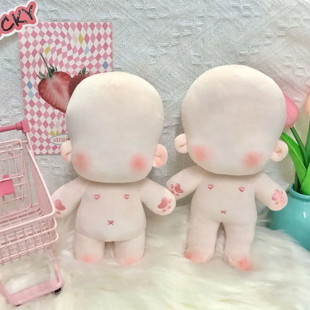 DIY Toy Embroidery Blank Unembroidery Cotton Doll Stuffed Plush Blank Cotton Stuffed Toy Kawaii Fat DIY Idoll Doll Kids