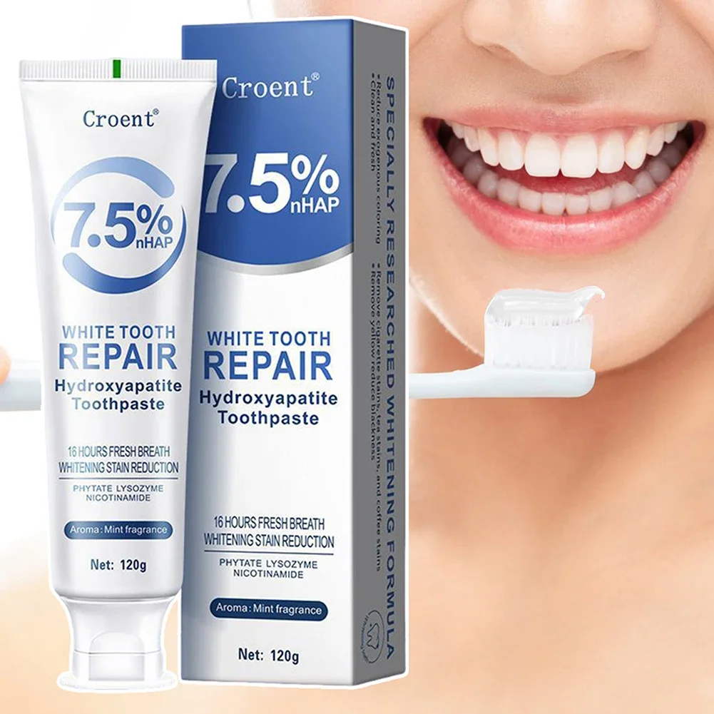 Hydroxyapatite Toothpaste Mint Breath Refreshing Whitening Toothpaste Intensives Stain Removal Tooth Paste Gentle Oral Care 120g teeth whitening product,teeth health product