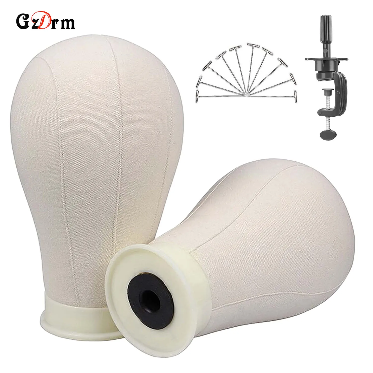 21-23inch Canvas Wig Head Stand Mannequin Head for Hairstyling Displaying Making Supports Holder wig stand wig stand holder wig storage stand