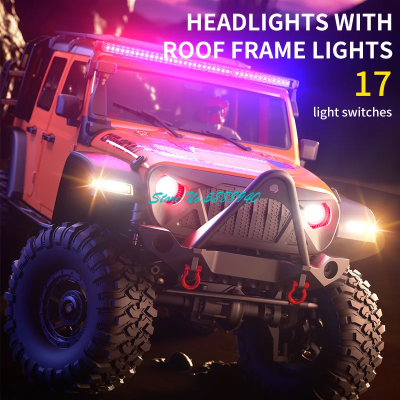 Professional Differential Locks 4WD Off Road Remote Contorl Truck 1:10 56CM 17 Lighting Hydraulic Shock Absorber RC Truck Car 3