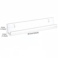 12/15 inch acrylic black glue CD album nail polish magazine book wall mounted display bracket 2
