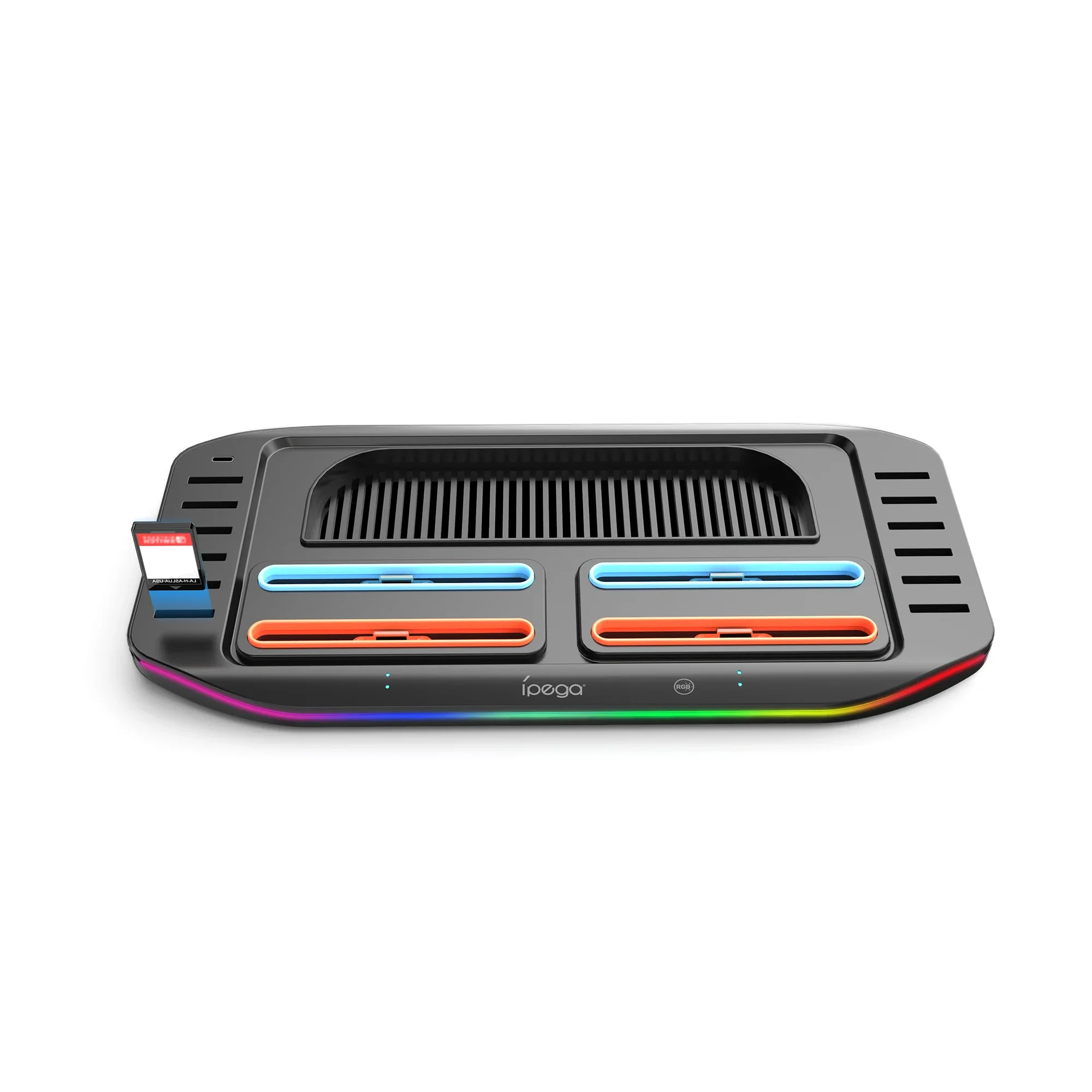 For Switch2 generation host charging dock NS2 left and right handle holders with colorful lights for storing game cartridges