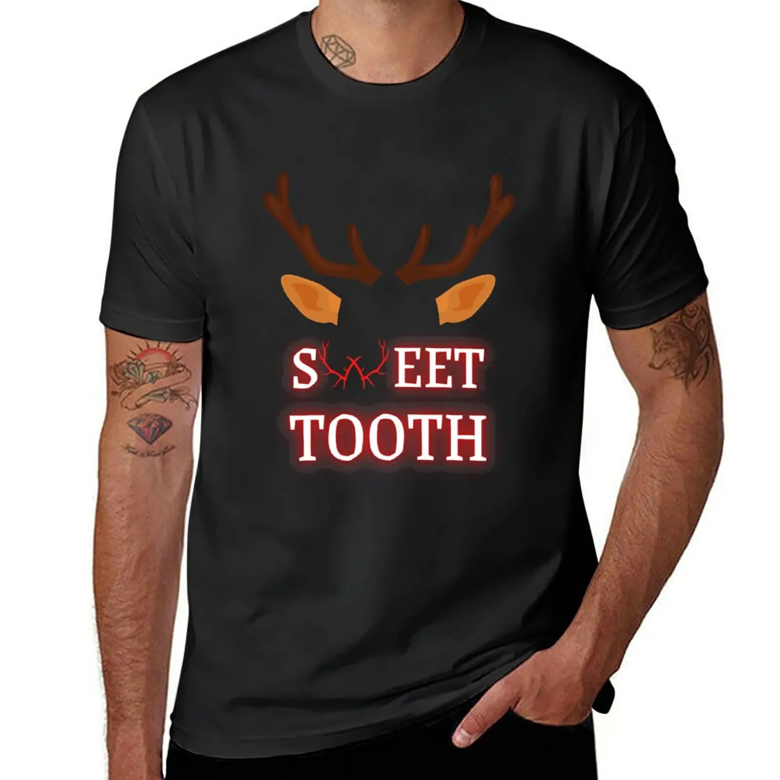 

New Sweet Tooth Netflix T-Shirt summer clothes graphic t shirt sports fan t-shirts heavy weight t shirts for men